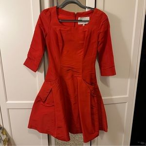 Carolina Herrera silk knee length dress